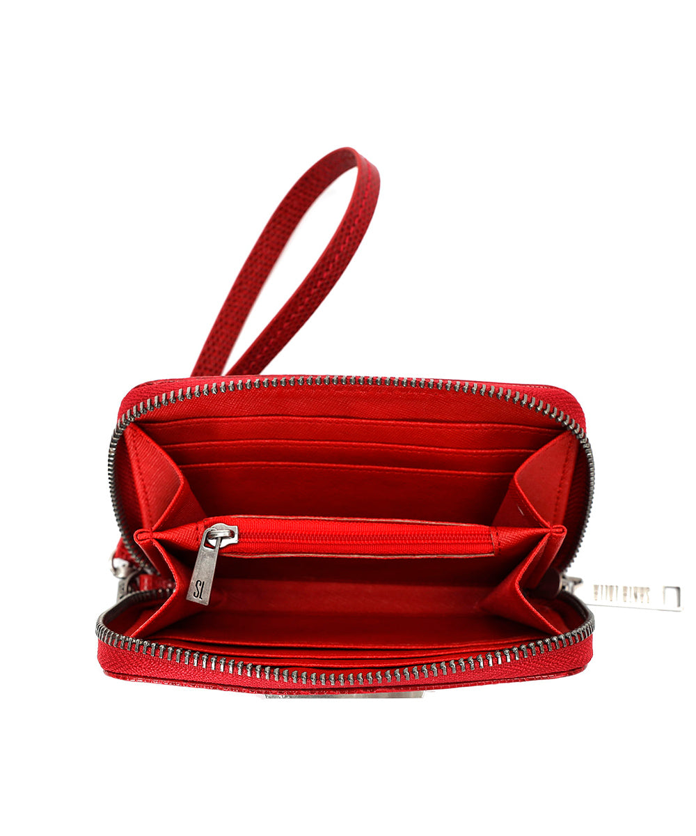 Carteira Pequena Santa Lolla Vermelha Alça Mão