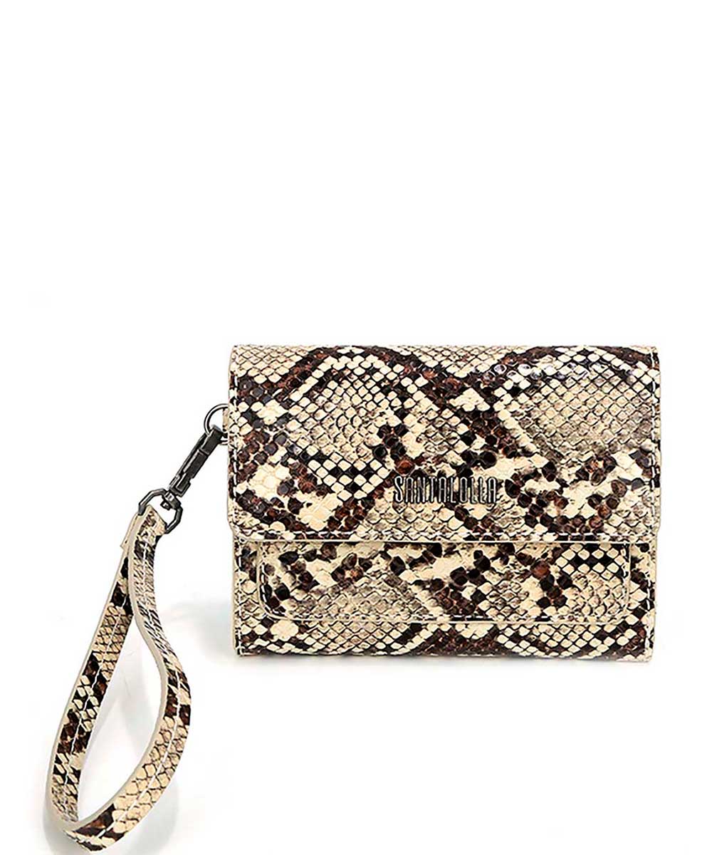 Carteira Pequeno Santa Lolla Cobra Alça Mão