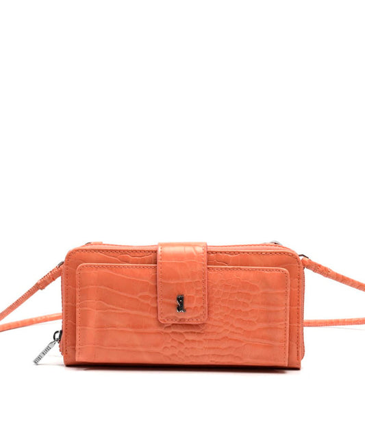 Carteira Retangular Santa Lolla Brilho Pêssego