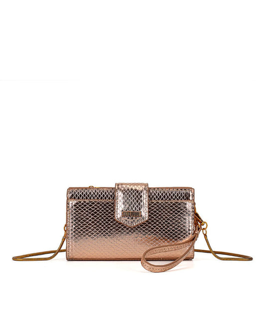 Carteira Santa Lolla Dourada Metalizada Correntes