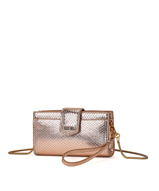 Carteira Santa Lolla Dourada Metalizada Correntes