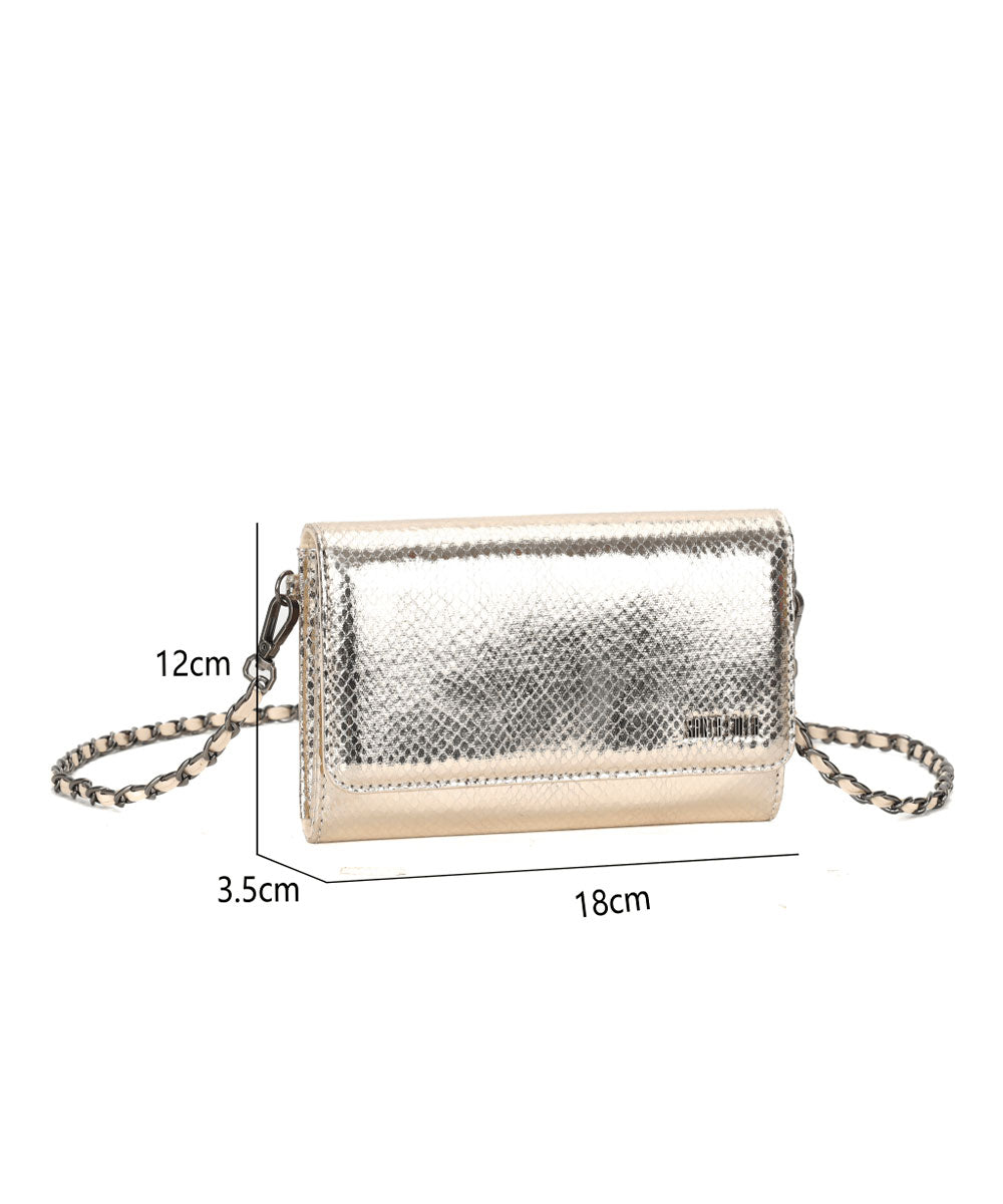 Carteira Santa Lolla Dourado Metalizado