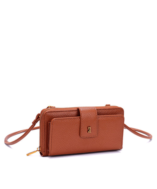 Carteira Santa Lolla Floater Marrom Safari Alça de Ombro
