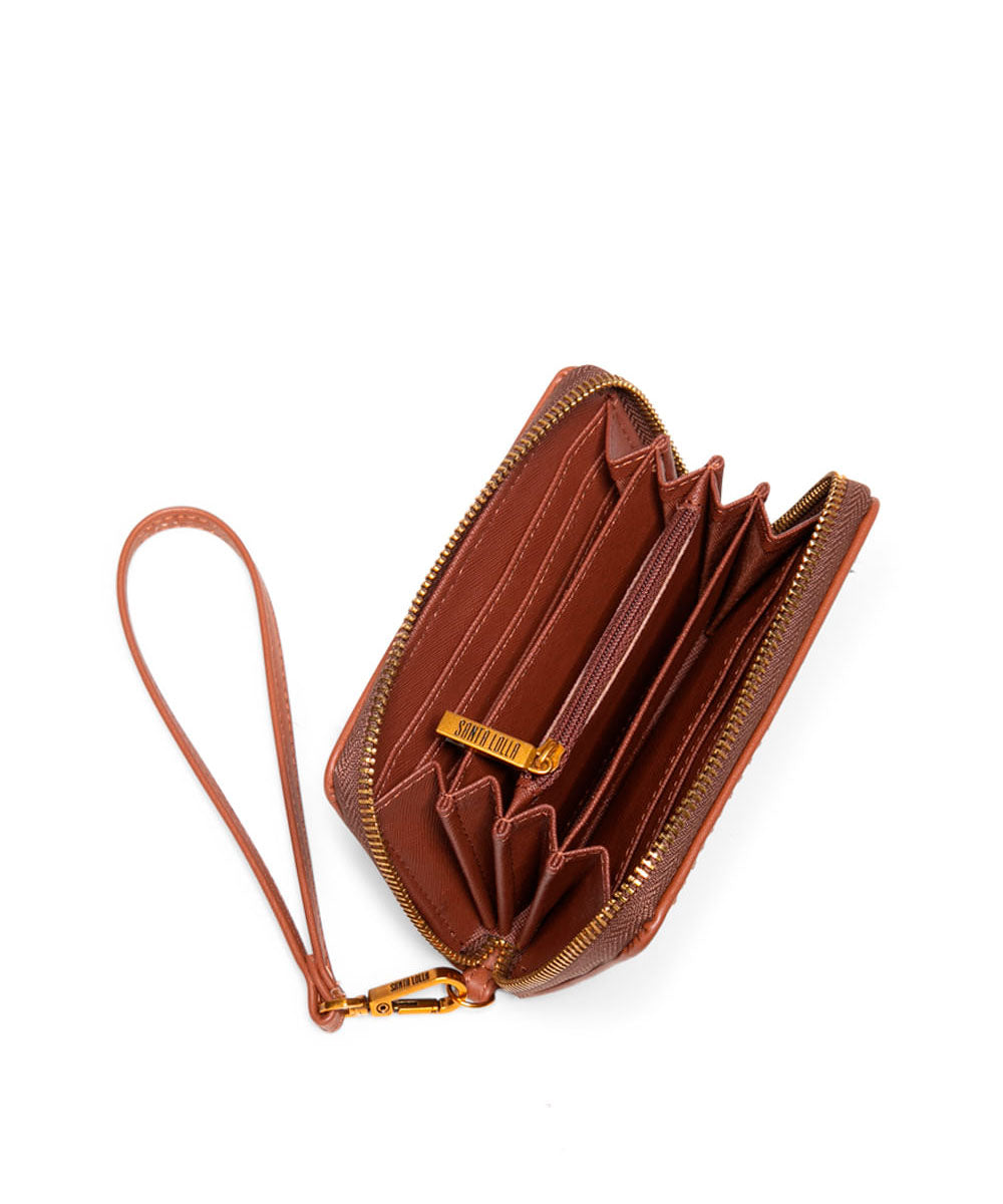 Carteira Santa Lolla Marrom Alça Mão