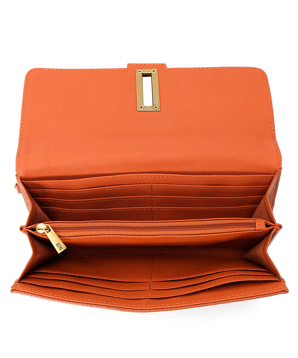 Carteira Santa Lolla Marrom Cinamon Alça Mão