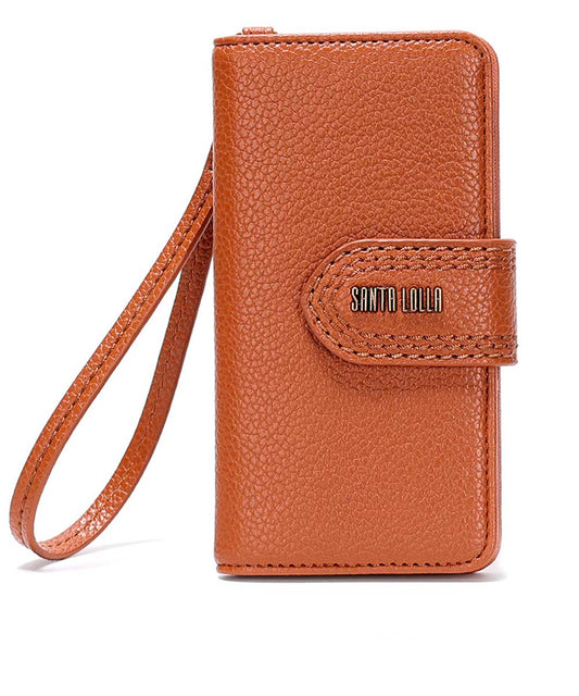 Carteira Santa Lolla Marrom Cinamon Alça Mão