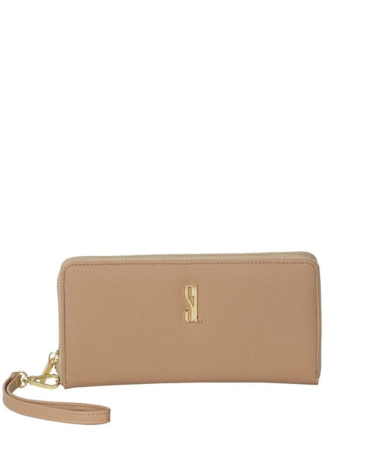 Carteira Santa Lolla Nude Areia Alça Mão