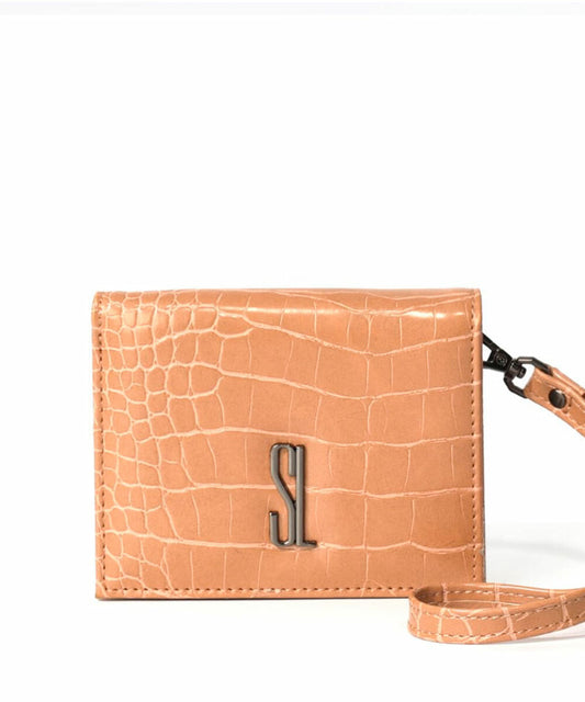 Carteira Santa Lolla Nude Areia Alça Mão