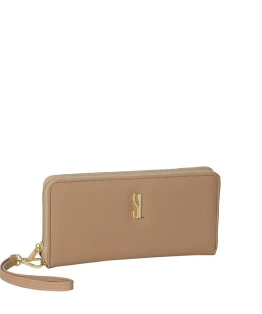 Carteira Santa Lolla Nude Areia Alça Mão