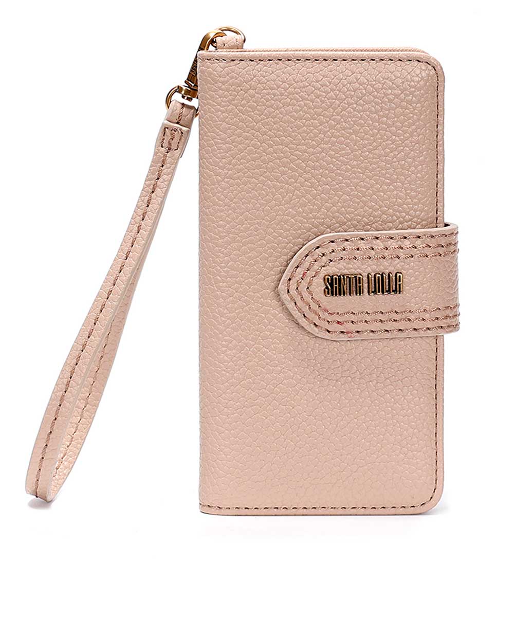 Carteira Santa Lolla Nude Castor Alça Mão
