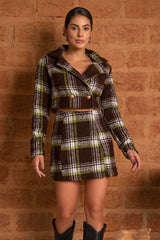 Casaqueto Tweed Marrom Frysaide