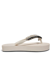 Chinelo Flat Santa Lolla Marfim Correntes