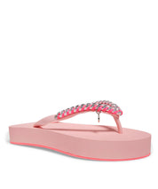 Chinelo Flat Santa Lolla Rosa Correntes