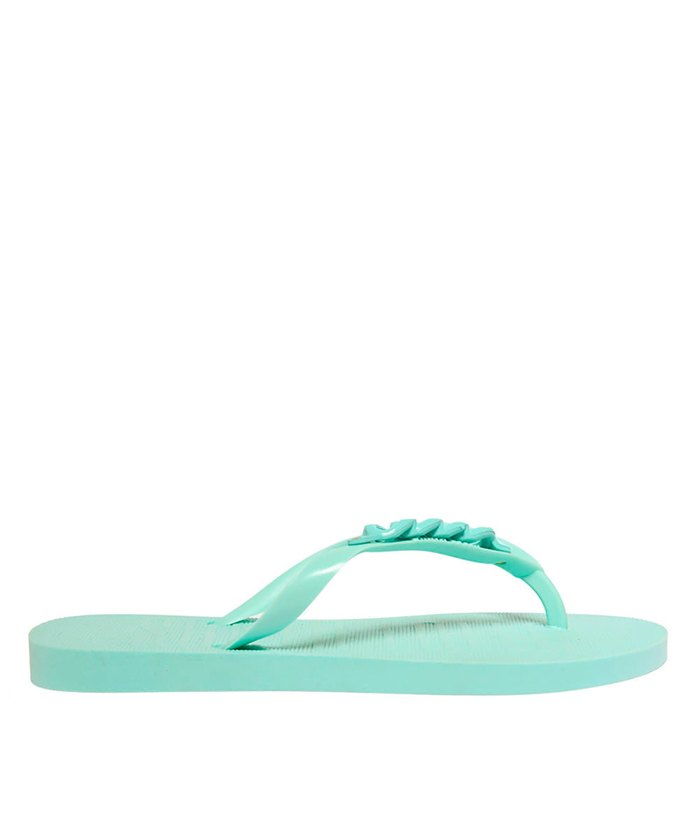 Chinelo Flip Flop Azul Borracha Correntes