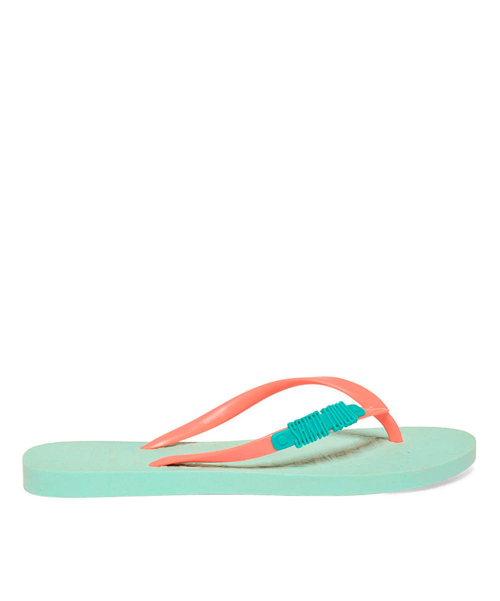 Chinelo Flip Flop Santa Lolla Azul Tiras Laranja