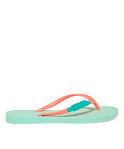 Chinelo Flip Flop Santa Lolla Azul Tiras Laranja