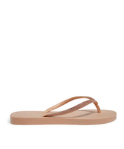 Chinelo Flip Flop Santa Lolla Bege Tiras Strass