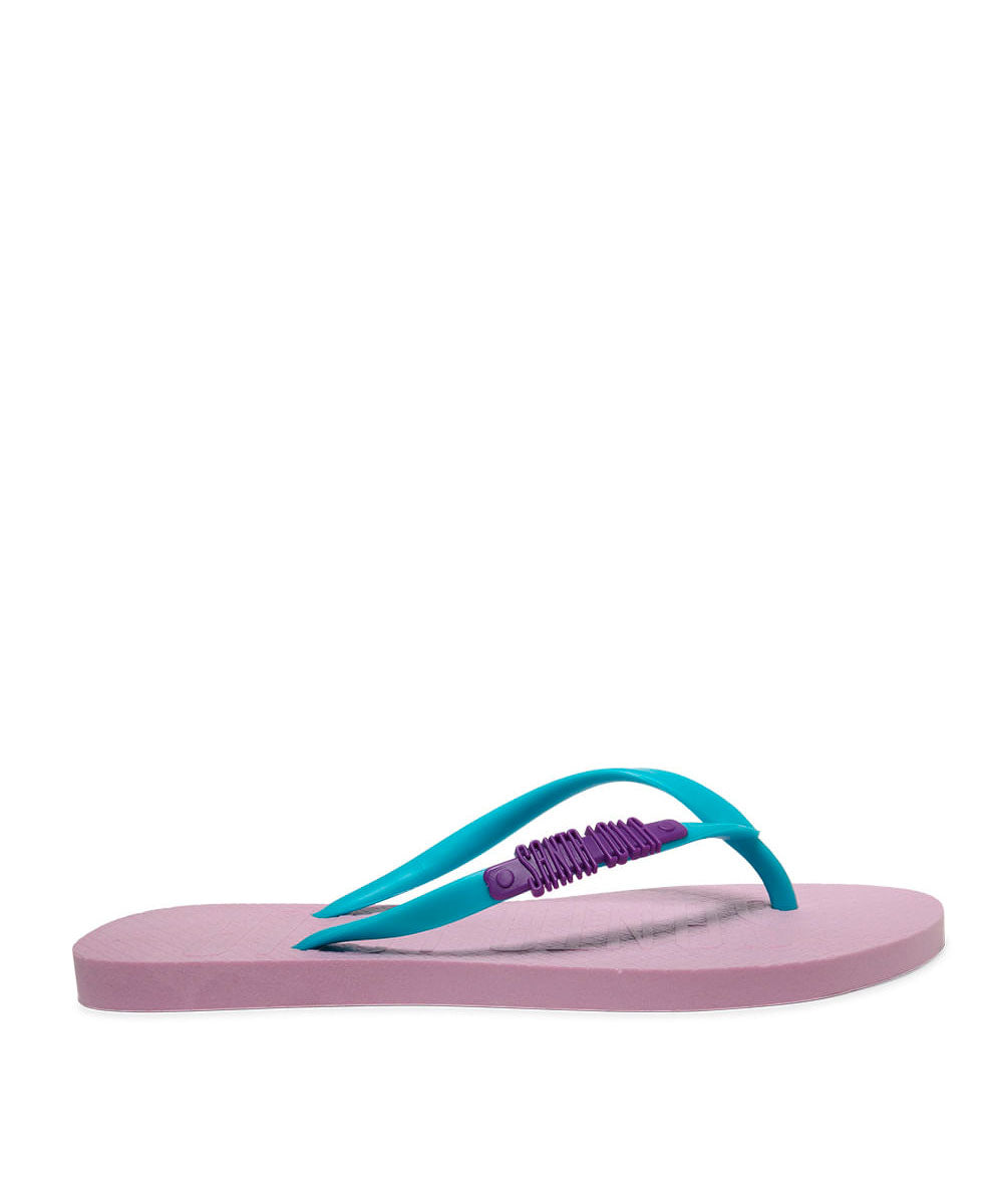 Chinelo Flip Flop Santa Lolla Lilás Tiras Azul
