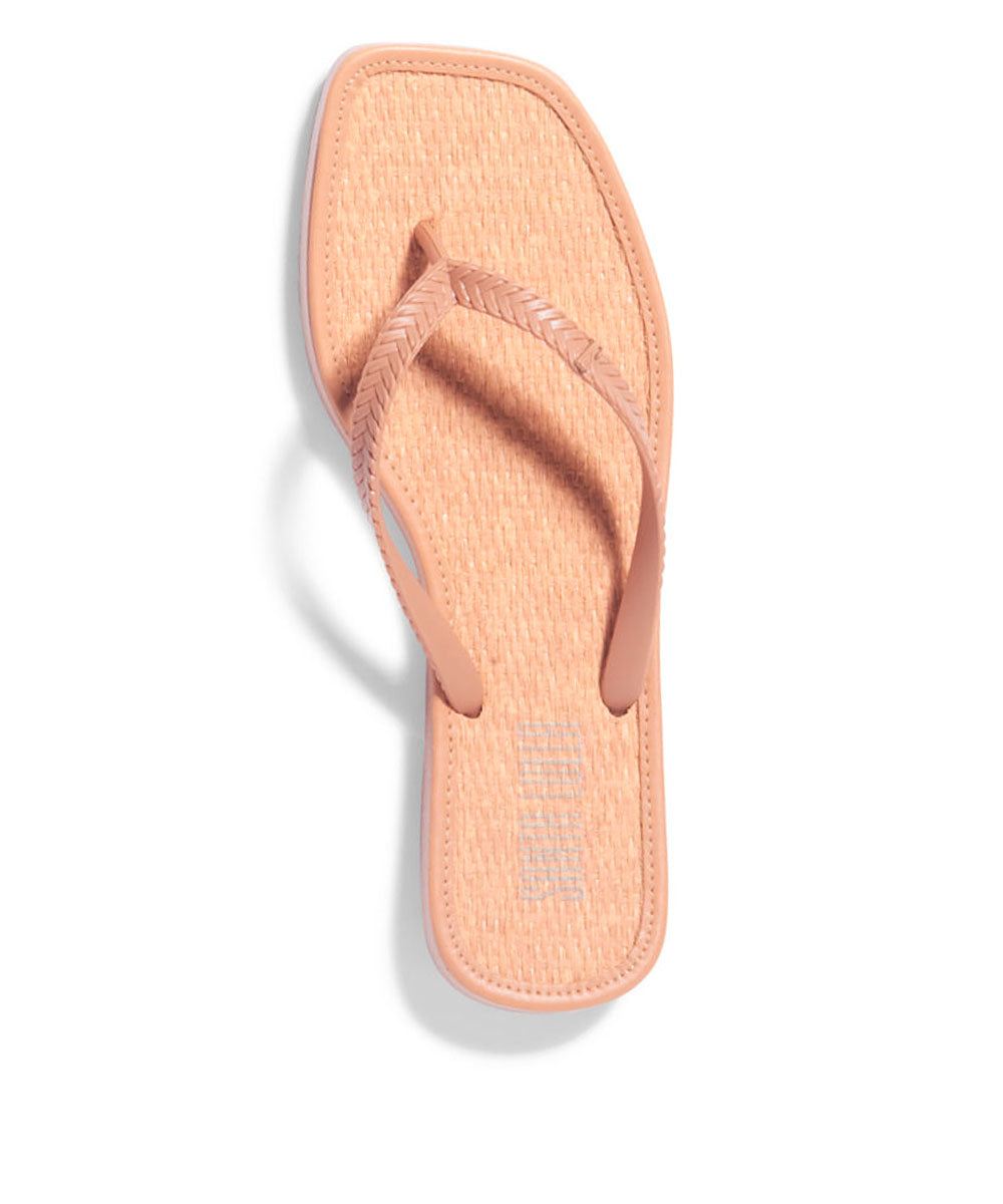 Chinelo Flip Flop Santa Lolla Nude Palha