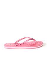 Chinelo Flip Flop Santa Lolla Rosa Metalizado Spikes