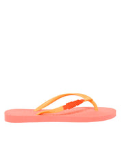 Chinelo Flip Flop Santa Lolla Rosa Tiras Laranja