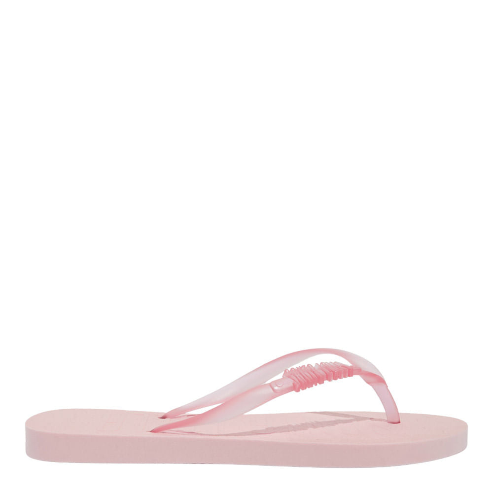 Chinelo Flip Flop Santa Lolla Soft Pink Tiras Transparentes