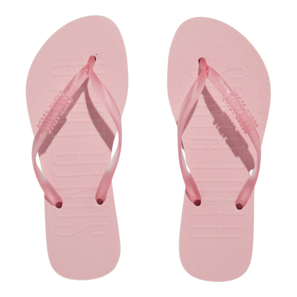 Chinelo Flip Flop Santa Lolla Soft Pink Tiras Transparentes