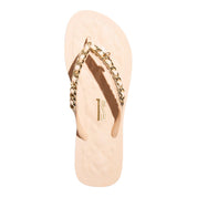Chinelo Santa Lolla Areia Verniz Correntes