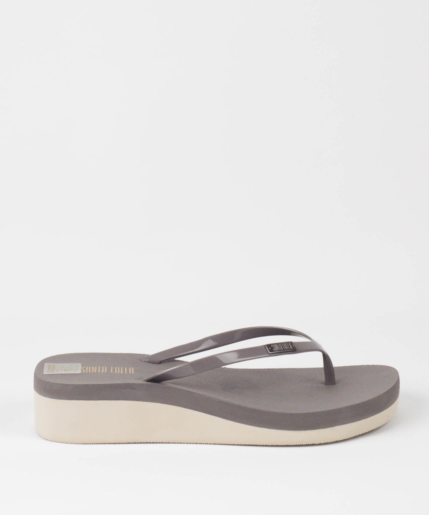 Chinelo Santa Lolla Cinza Stone Salto Anabela - Main Image