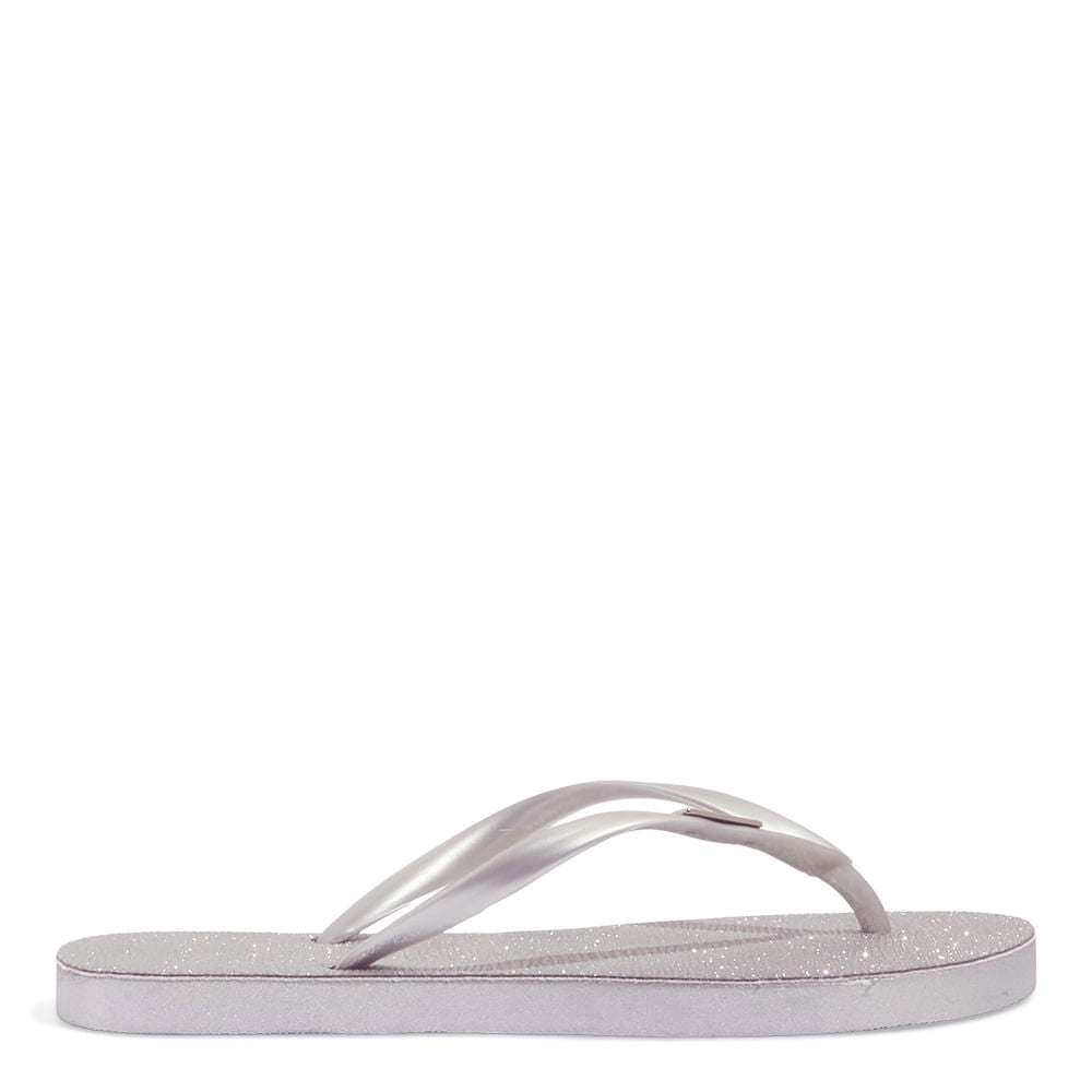 Chinelo Santa Lolla Prata Brilho