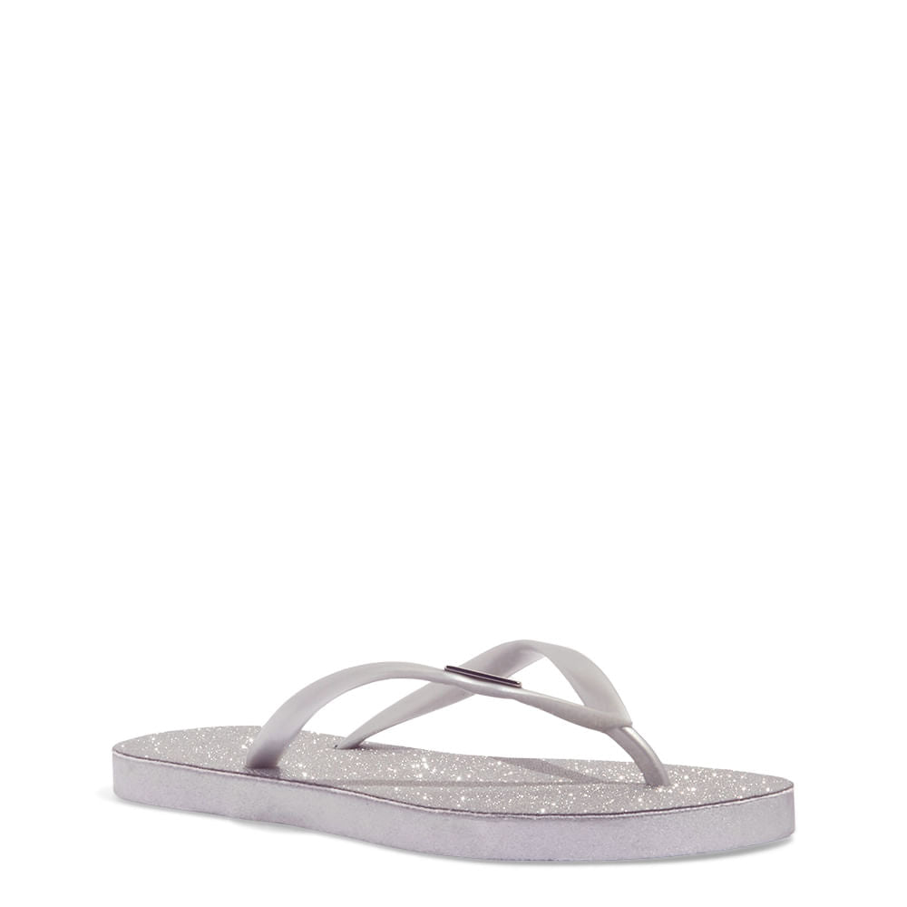 Chinelo Santa Lolla Prata Brilho