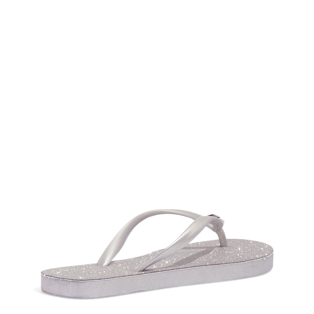 Chinelo Santa Lolla Prata Brilho