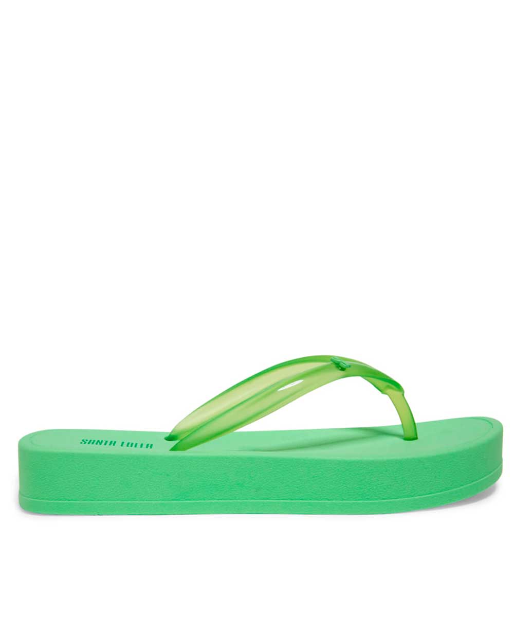 Chinelo Santa Lolla Verde Lima Flat