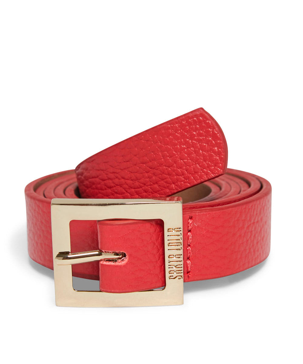Cinto Santa Lolla Vermelho Couro Floater