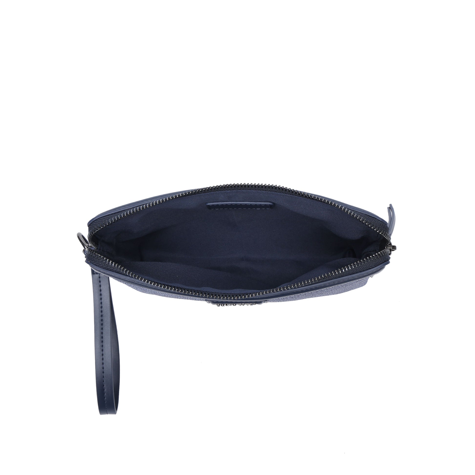 Clutch Santa Lolla Azul Canvas Alça De Mão