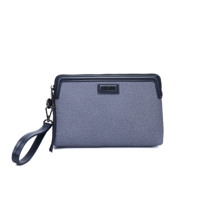 Clutch Santa Lolla Azul Canvas Alça De Mão