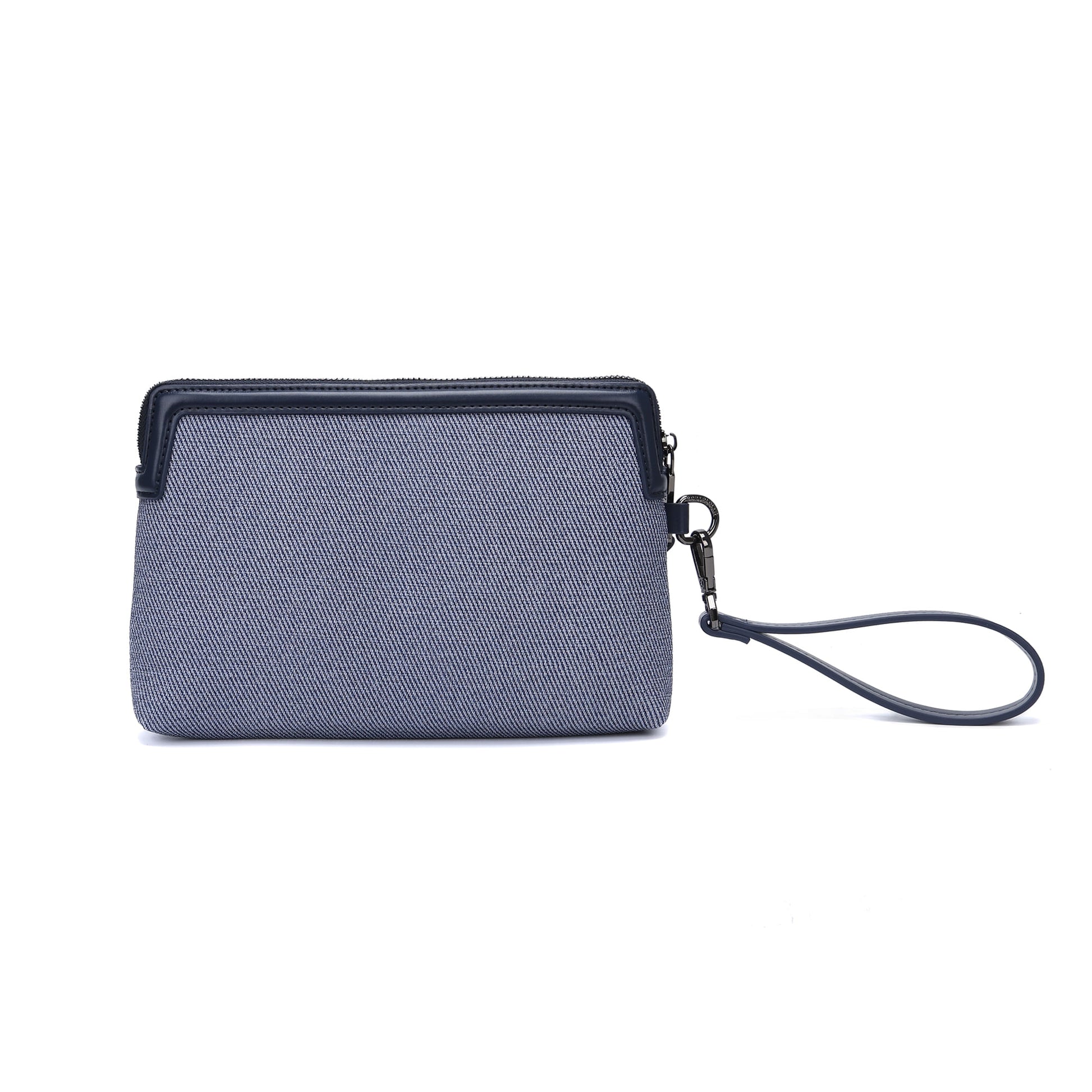 Clutch Santa Lolla Azul Canvas Alça De Mão
