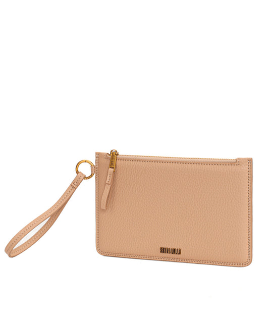Clutch Santa Lolla Bege Alça e Mão