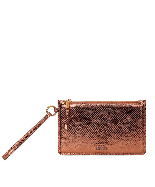 Clutch Santa Lolla Cobre Metalizada com Alça de Mão