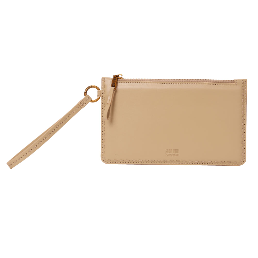 Clutch Santa Lolla Marrom Alça De Mão