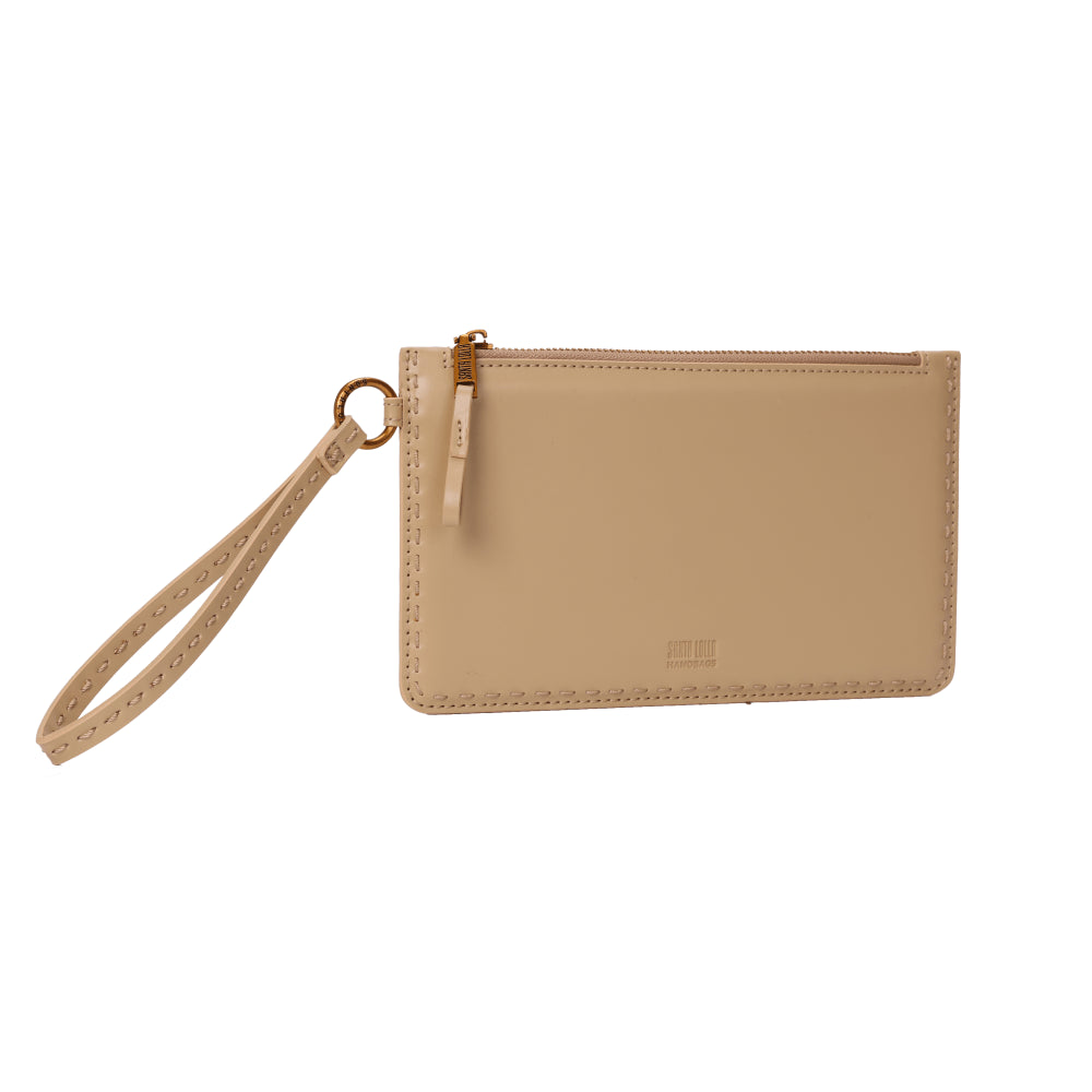 Clutch Santa Lolla Marrom Alça De Mão