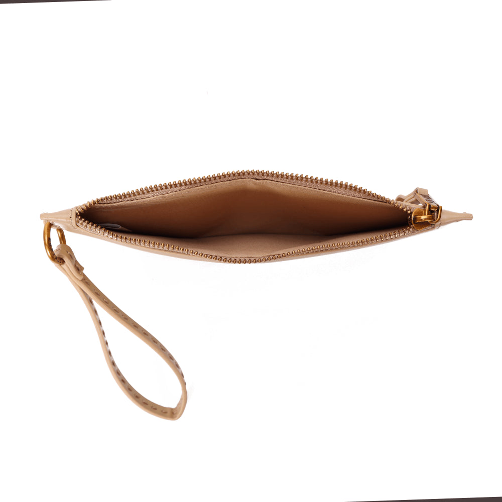 Clutch Santa Lolla Marrom Alça De Mão