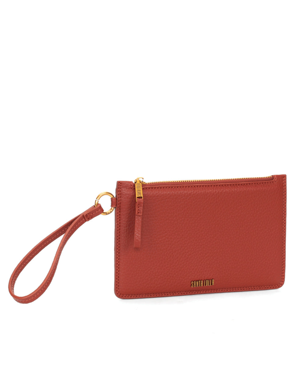 Clutch Santa Lolla Marrom Alça Mão