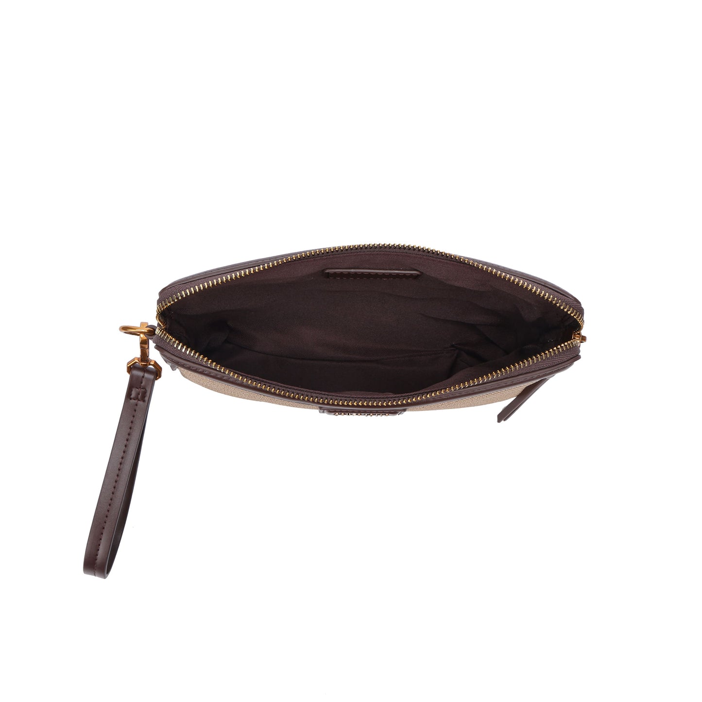 Clutch Santa Lolla Marrom Canvas Alça De Mão