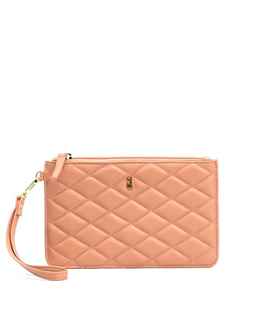 Clutch Santa Lolla Nude Matelassê Alça Mão