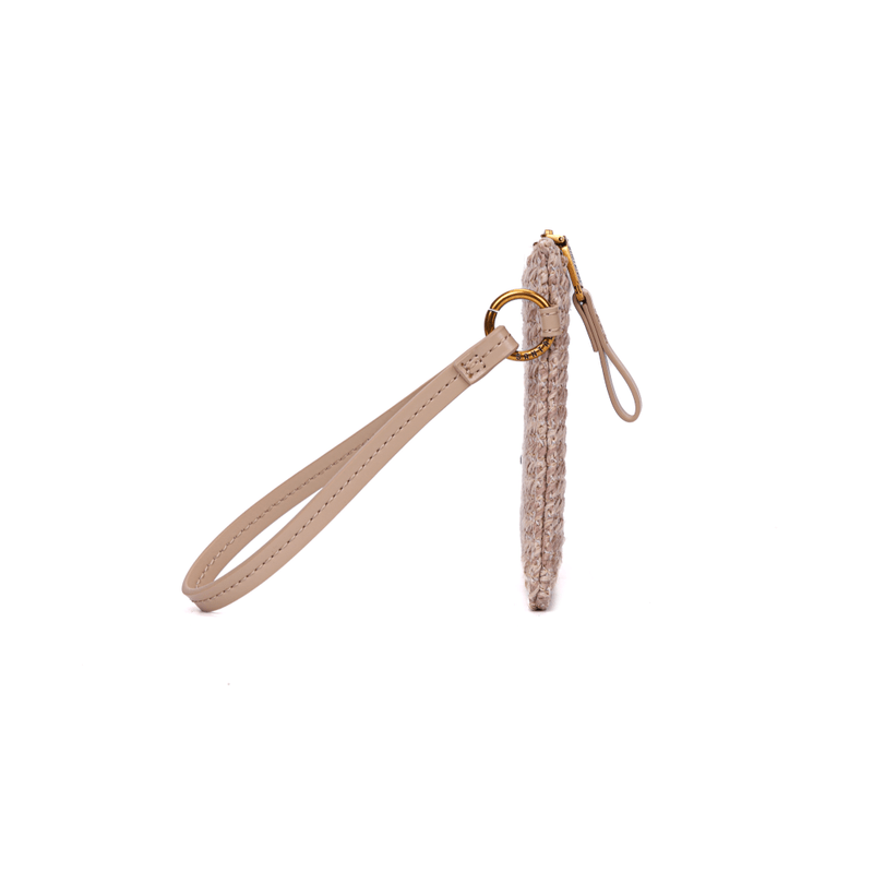 Clutch Santa Lolla Palha Tramado Alça De Mão