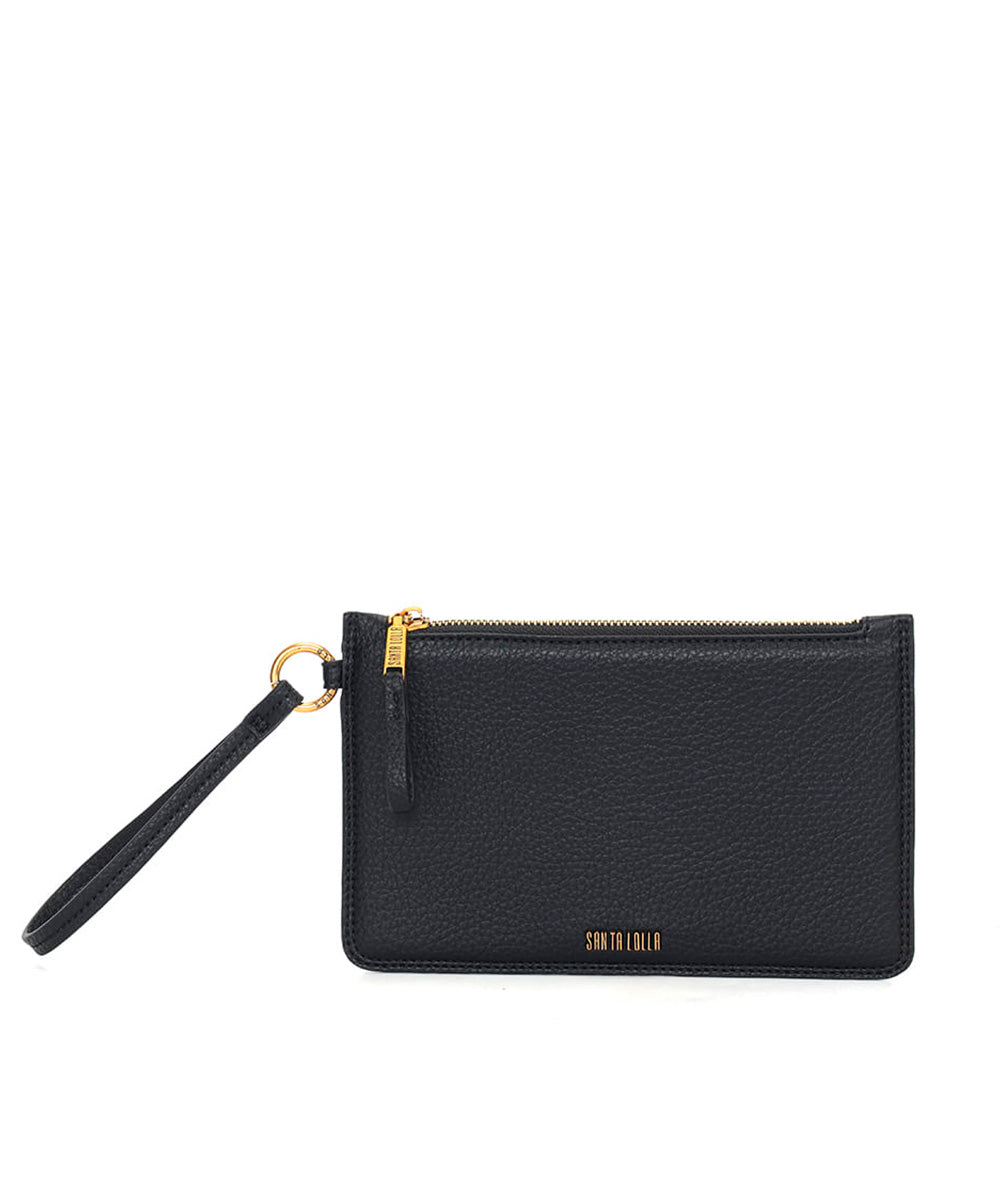 Clutch Santa Lolla Preta Alça Mão