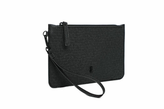 Clutch Santa Lolla Preta Risco Alça Mão