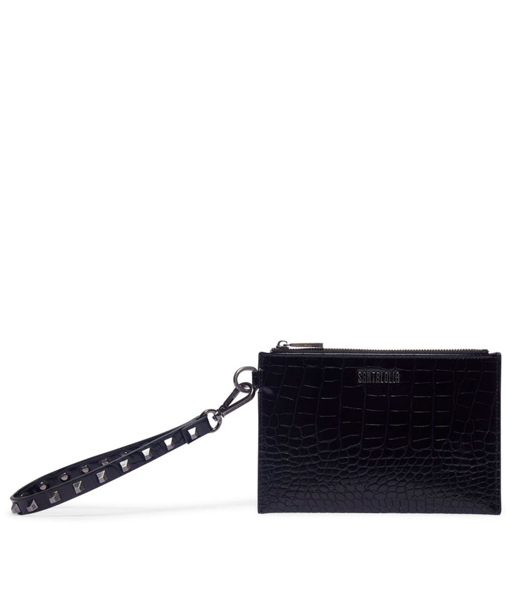 Clutch Santa Lolla Preto Alça Mão