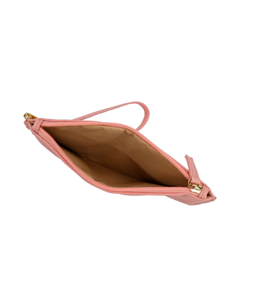 Clutch Santa Lolla Rosa Chiclete Matelassê Alça Mão